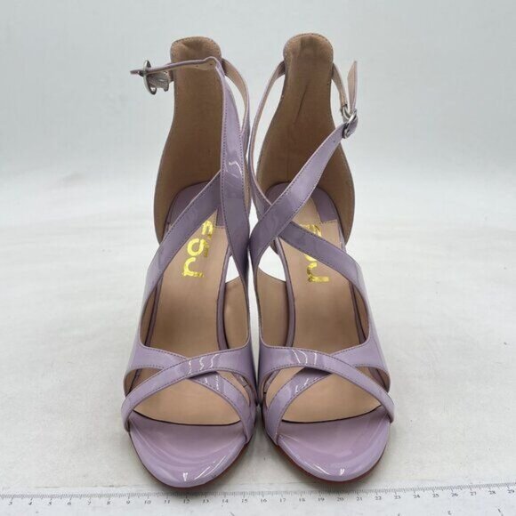 FSJ Women Chic Open Toe High Heel Sandals Crossover Strappy Cutout Wedding Prom - Picture 2 of 7